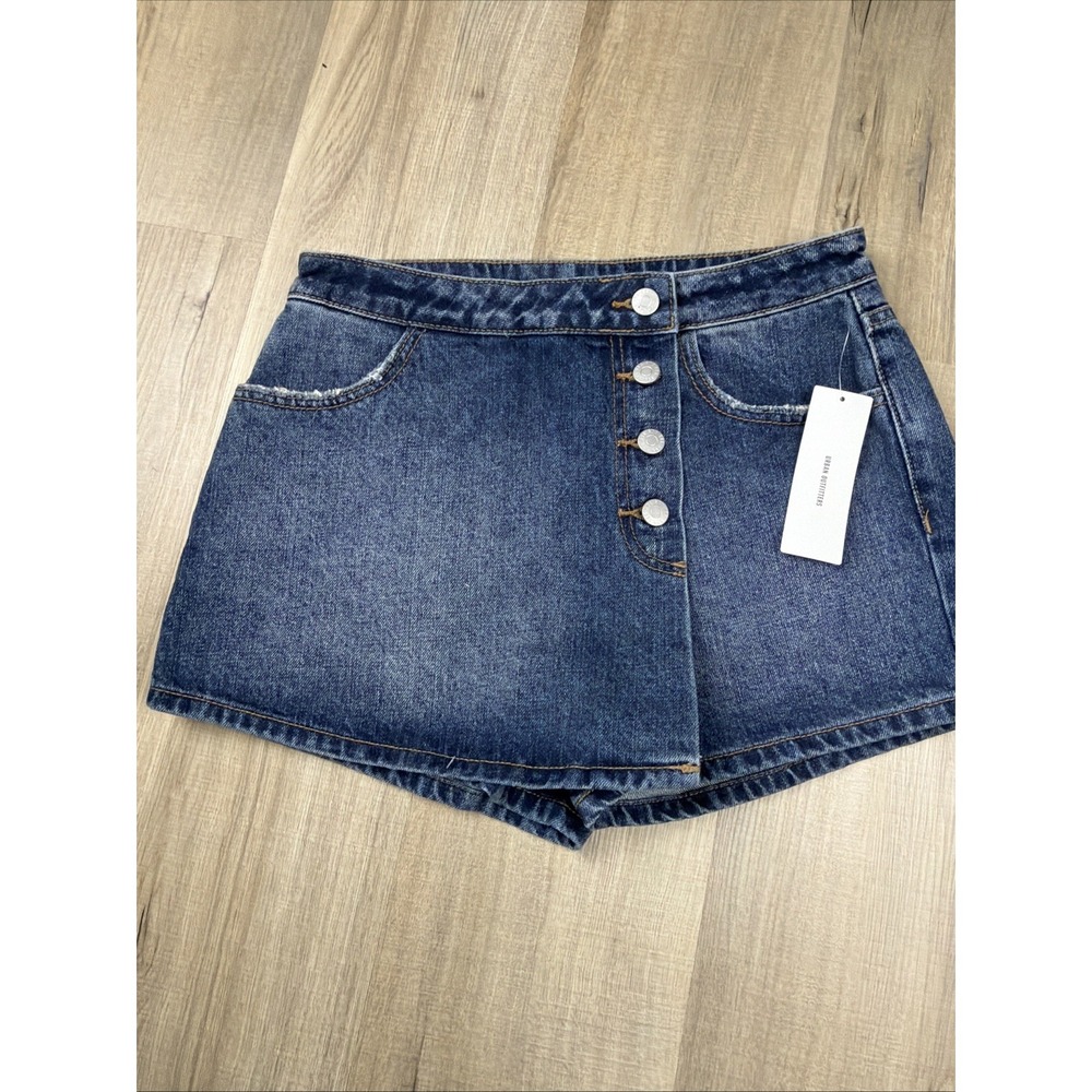 NWT‎ BDG Urban Outfitters Denim Wrap Skort Size 26 Button Front 100% Cotton